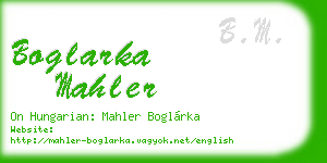 boglarka mahler business card