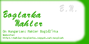 boglarka mahler business card